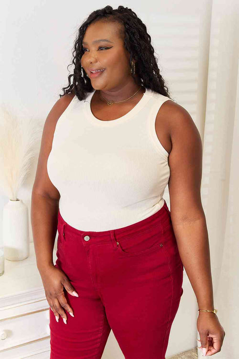 Basic Bae Full Size Round Neck Tank - LISA MARIE BOUTIQUE