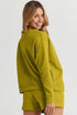 Double Take Full Size Texture Long Sleeve Top and Drawstring Shorts Set - LISA MARIE BOUTIQUE
