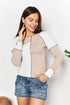 Double Take Color Block Exposed Seam Top - LISA MARIE BOUTIQUE