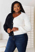 Woven Right Contrast Button-Front V-Neck Cardigan - LISA MARIE BOUTIQUE