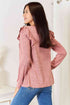 Double Take Square Neck Ruffle Shoulder Long Sleeve T-Shirt - LISA MARIE BOUTIQUE
