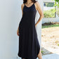 Ninexis Good Energy Full Size Cami Side Slit Maxi Dress in Black