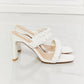 MMShoes In Love Double Braided Block Heel Sandal in White