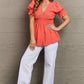 Culture Code Whimsical Wonders V-Neck Puff Sleeve Button Down Top