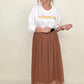 Zenana Mesh Pleated Maxi Skirt